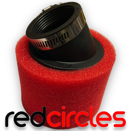 Angled red 40mm - dirt, bike